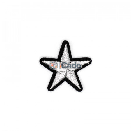 Emblema brodata in forma de stea 4x4cm