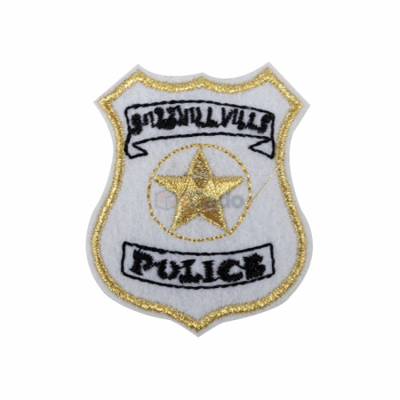 Emblema brodata Police 5.5x4.5cm gold