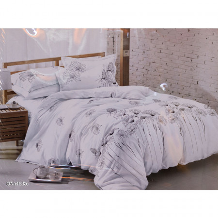 Lenjerie de pat 2 persoane cu 6 piese din bumbac finet dimensiune 240 x 220 cm LP6PF-37