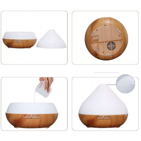 Umidificator, Aromaterapie de 500 ml. Umidificator cu difuzor cu ultrasunete. Material: ABS + PP.