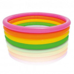 Piscină pentru copii marca Intex, dimensiune 168 x 46 cm, multicolor cu 4 inele poza 1