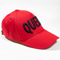 Șapcă roșie cu logo Queen negru