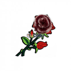 Floare brodata cu puf 9x17.5cm