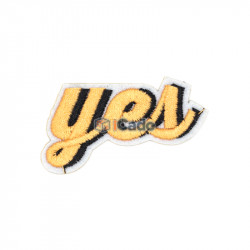 Emblema brodata cu Yes 6x3.5cm