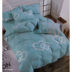 Lenjerie de pat cu 6 piese din bumbac finet 240 x 220 cm LP6PF-33