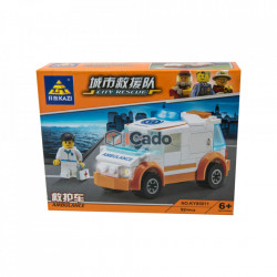Mașină Ambulanță model KY85011 cu 92 piese tip LEGO poza 1