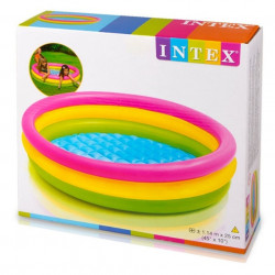 Piscină pentru copii marca Intex, dimensiune 114 x 25 cm, multicolor cu 3 inele poza 3