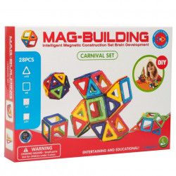 Joc magnetic cu 28 piese, Mag-Building, model 28 poza 4