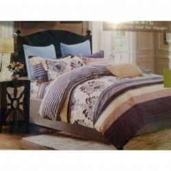 Lenjerie de pat cu 6 piese din bumbac satinat 250 x 230 cm LP6P-1