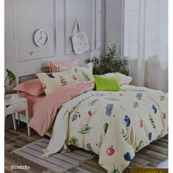Lenjerie de pat cu 6 piese din bumbac satinat 250 x 230 cm LP6P-5