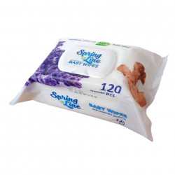 Șervețele umede cu capac Spring Line - 120 bucăți