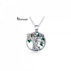 Colier din argint Rely Tree of Life Pendant Necklaces Clear CZ