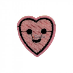 Emblema brodata in forma de inima 3.5x3.7cm