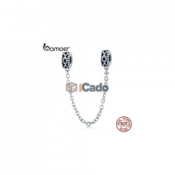 Talisman din argint Guardian Blue Eyes Blue CZ Safety Chain Stopper