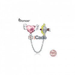 Talisman din argint Romantic Heart Cupid Arrow