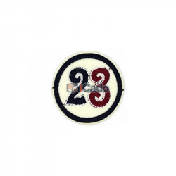 Emblema brodata cu numarul 23 5x5cm