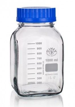 Sticla alba cu capac filetat 80 mm autoclavabila 140 grd - 2000 ml