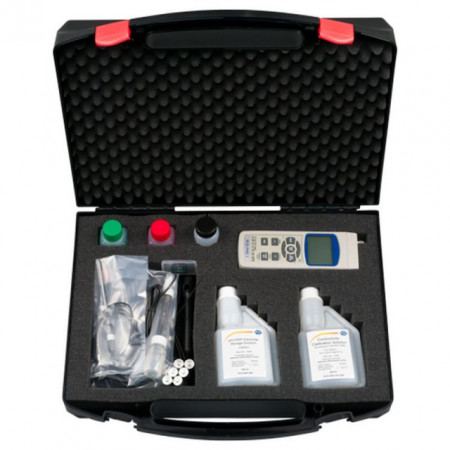 Oxigenometru multifunctional pH EC TDS salinitate temperatura data logger pentru piscicultura PCE PHD1 kit1