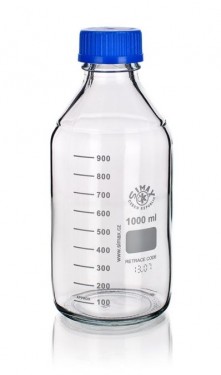 Sticla alba cu capac filetat autoclavabila 140 grd - 100 ml