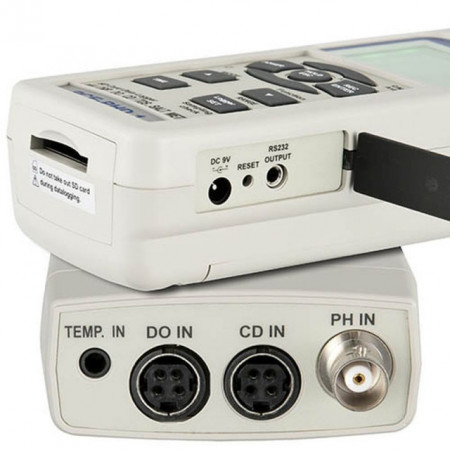 Oxigenometru multifunctional pH EC TDS salinitate temperatura data logger pentru piscicultura PCE PHD1 kit1