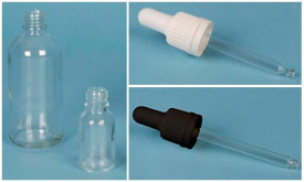 Sticla alba cu picurator tip pipeta 30 ml