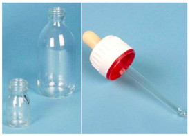 Sticla alba cu picurator tip pipeta 60 ml
