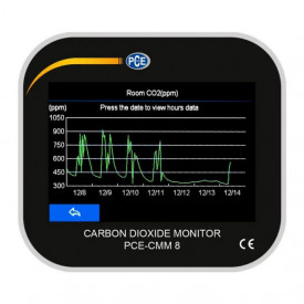 Dispozitiv de măsurare CO2, temperatura, umiditate PCE-CMM8