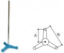 Stativ de laborator talpa stea 175 mm