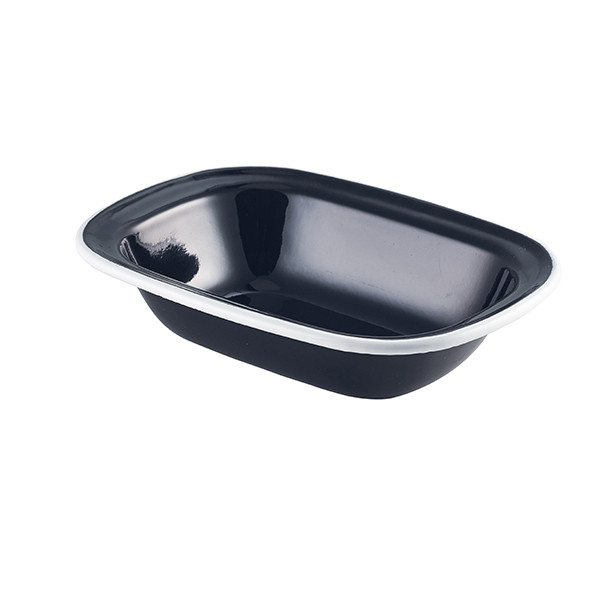 Vas emailat negru 18 cm 44018BK - 1
