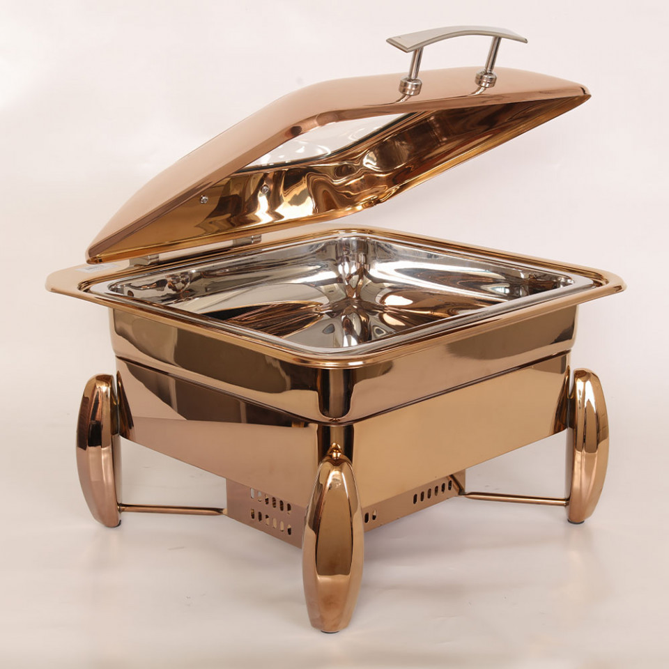 Chafing dish combo GN 2/3 gaz-inductie Copper - 1