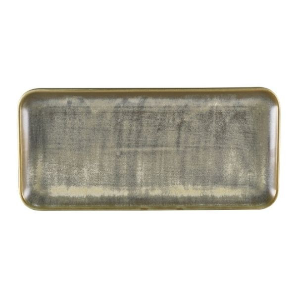 Platou dreptunghiular Terra Porcelain Matt Grey 36 x 16.5cm NR-PMG36 - 1