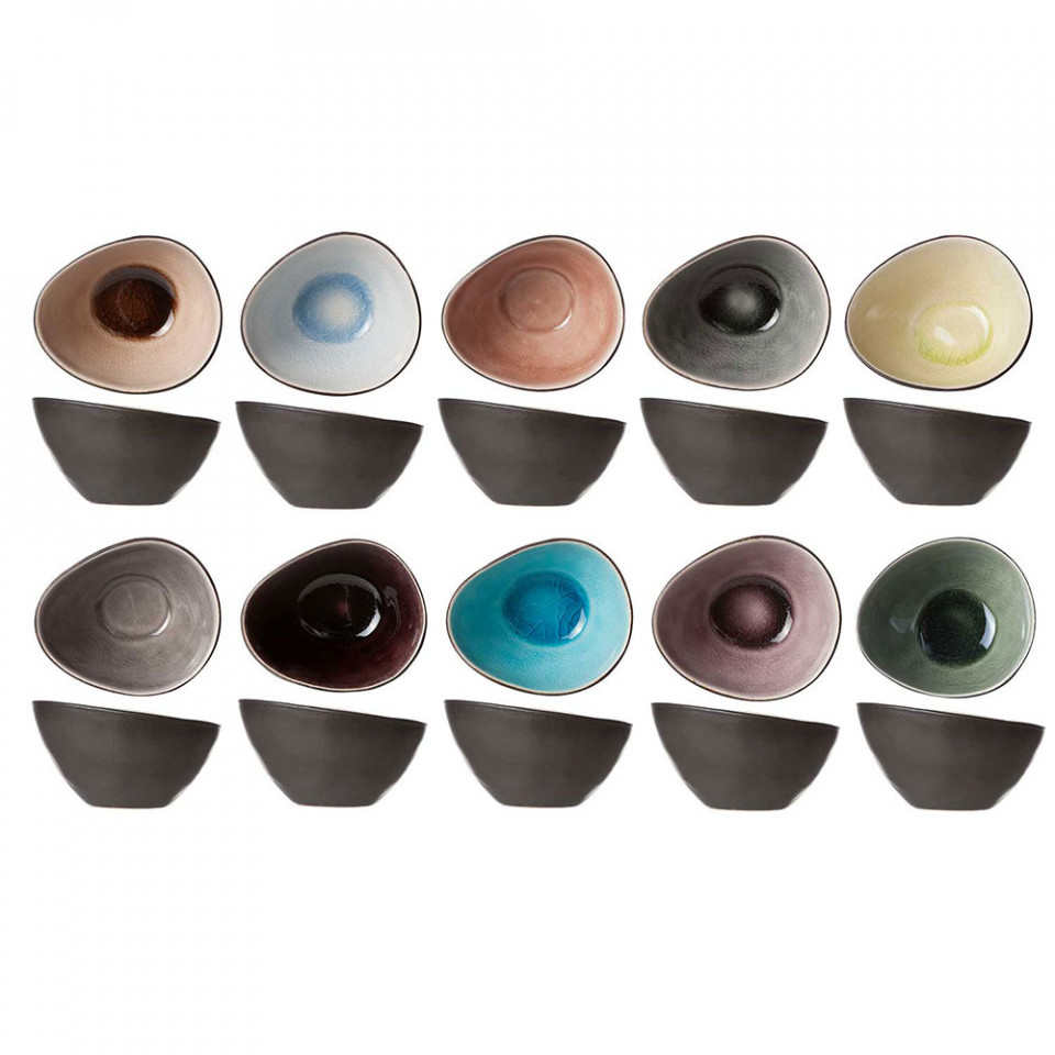Sosiera ceramica culori variate Streetfood 100ml 8.x7x5 cm 9700200 - 1