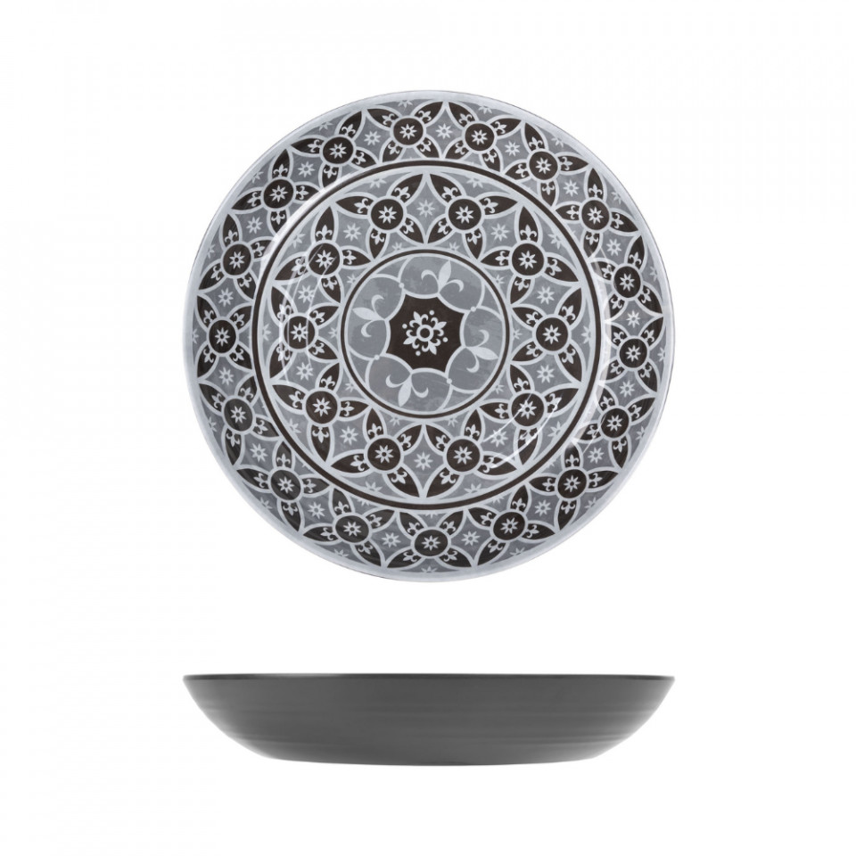 Bol paste/salata melamina Grey Marrakesh 28x4.5cm MK280939 - 1