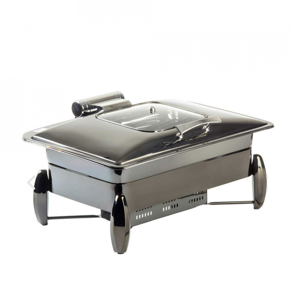 Chafing dish combo GN 1/1 gaz-inductie negru - 1