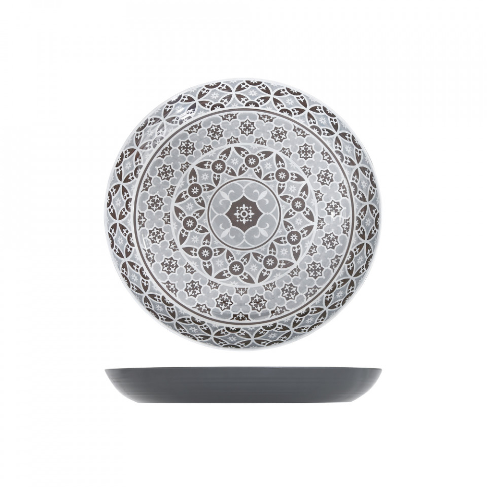 Bol bufet melamina Grey Marrakesh 38x4.5cm MK380939 - 1