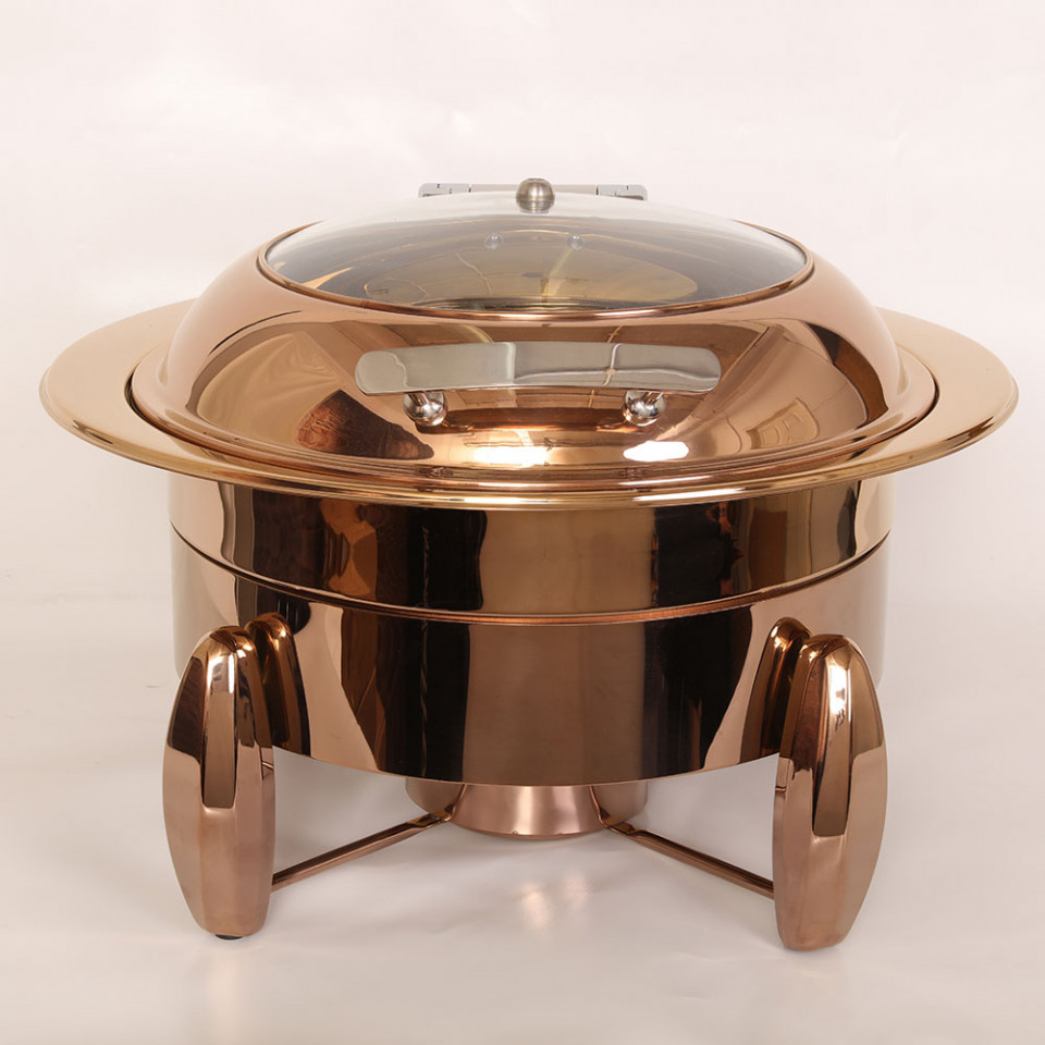 Chafing dish combo rotund 4L, cupru - 1