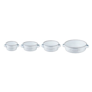 Caserola white tin 140ml 8x4,5h cm P3011
