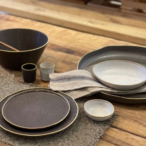 Farfurie paste 25cm Bronze Gold Stone 37004086