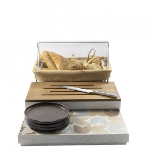 Set statie paine Domino Abert alba 40 x 61 cm V3332SE002
