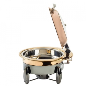 Chafing dish combo rotund 4L, negru copper