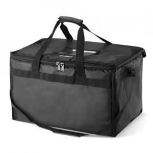 Geanta mare de livrare alimente izolat din poliester Genware 58x38x35.5cm FDB-2315BK
