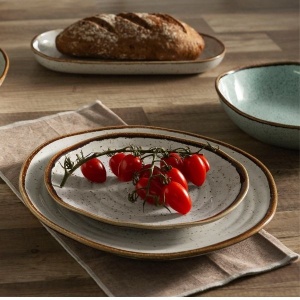 Platou servire oval Rustic Blend White 27cm 27020958