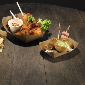 Set 125buc cutii carton take away 16,5x13,5x4,3 cm H0754