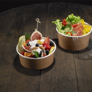 Set 24buc bol salata kraft 15x6cm H0758