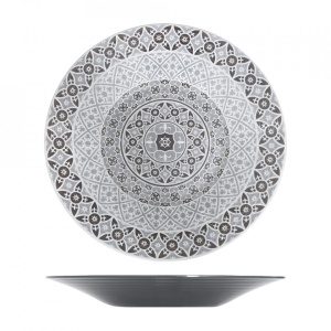 Bol bufet melamina Grey Marrakesh 48x6cm MK480939