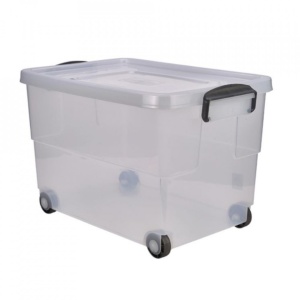 Cutie depozitare manere Clip pe roti Genware 60L 10260
