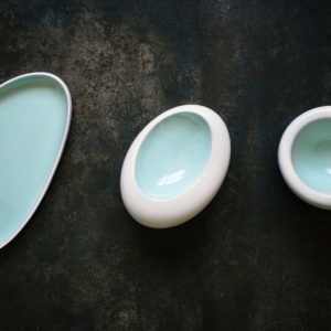 Farfurie fel principal oval Aquamarine Ninfa 28x25cm LNIN028AQ003280