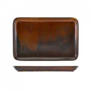 Platou dreptunghiular Terra Porcelain Rustic Copper 30x20cm NR-PRC32