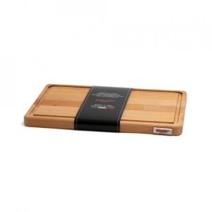 Platou servire lemn cu canelura pentru sos 45x30x2cm 26302