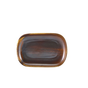 Platou Terra Porcelain Rustic Copper 24 x 16.5cm RP-PRC24